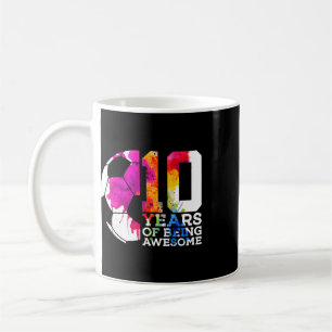 Caneca De Café 10 Anos Sendo um Futebol Incrível 10º Aniversário