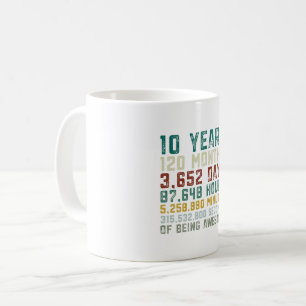Caneca De Café 10 de 10o anos aniversário velho da menina do