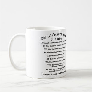 Caneca De Café 10 mandamentos do levantamento