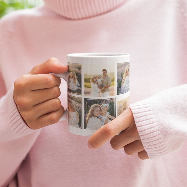 Caneca De Café 10 x Colagem de Fotos Moderno Grid Insta (Criador carregado)