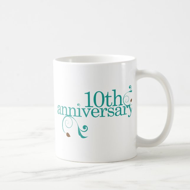 Caneca De Café 10o Aniversário (Direita)