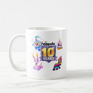 Caneca De Café 10o Logotipo do aniversário