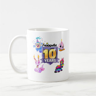 Caneca De Café 10o Logotipo do aniversário