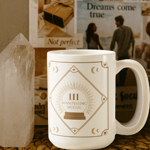 Caneca De Café 111 Anjo Número de Manifestação Crystal Ball Mug