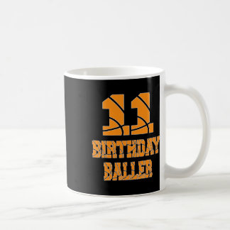 Caneca De Café 11 Birthday Byller Boy 11 Anos de idade Bysketbyll