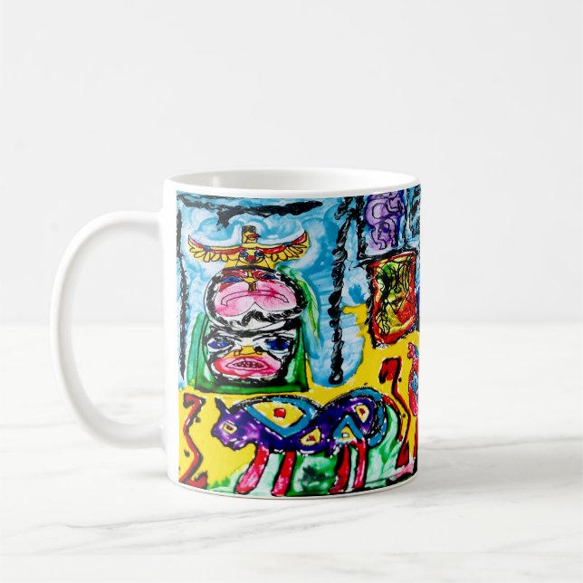 CANECA DE CAFÉ 11 OZ—ABSTRATO PURPLE BUFFALO (Esquerda)
