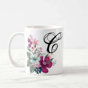 Caneca De Café 11 Oz. Café Mug Tropical Flor em Branco
