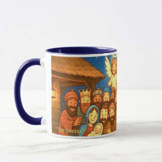 Caneca de Café 11 oz Holy Night Selfie Natal
