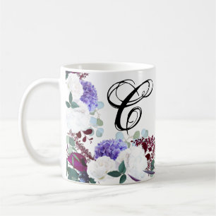 Caneca De Café 11 Oz. Lavanda de café Mug Hibiscus em Branco