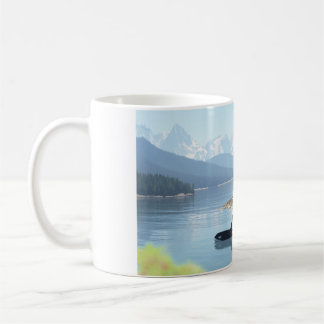 Caneca De Café 11oz mug with "Orcas in the Inlet" image