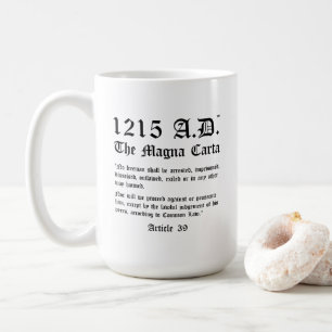 Caneca De Café 1215 A.D.™ A Magna Carta Artigo 39 Clássica Mug