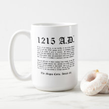 1215 A.D.™ A Magna Carta Artigo 61 Clássico Mug