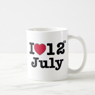 Caneca De Café 12 de julho meu dia do aniversário