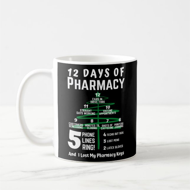 Caneca De Café 12 Dias De Farmacovigilância (Esquerda)