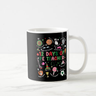 Caneca De Café 12 Dias De Professor De Educação Física Treinador 