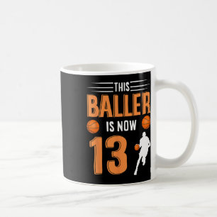 Caneca De Café 13 Birthday Bysketbyll - Este Byller Tem Agora 13 