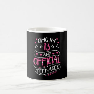 Caneca De Café 13 Birthday Garota Oficial