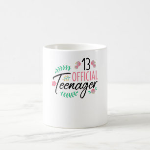 Caneca De Café 13 Presente de Aniversário Oficial das Meninas