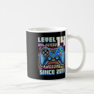 Caneca De Café 14 Birthday Boy Nível 14 Gamer 14 Anos Vídeo Gam