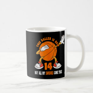 Caneca De Café 14 Feliz De Aniversário Para 14 De Aniversário De 