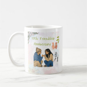 Caneca De Café 15 Anos de Amizade & Contando Melhores Amigos