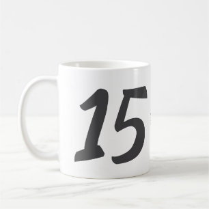 Caneca De Café 15 dia aniversário adicionar nome data ano modelo 