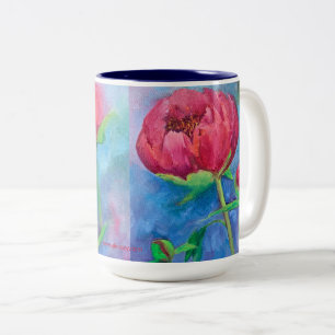 Caneca de café 15oz do Alaskan Peonies