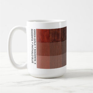 Caneca De Café 15oz Verde Dourado + Magenta x Magenta + Azul Ftal