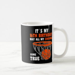 Caneca De Café 16 anos Feliz 16.º aniversário Bysketbyll 16.º Bi