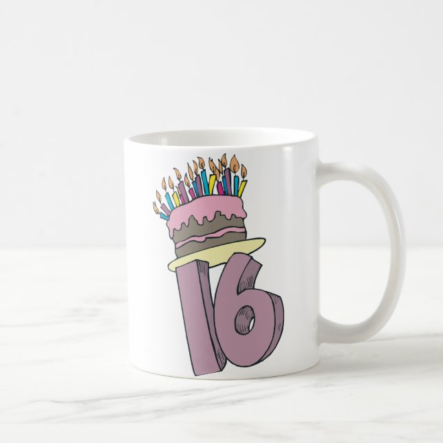Caneca De Café 16o aniversário feliz! (Direita)
