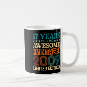 Caneca De Café 17º Aniversário 17 Anos Sendo Incrível Vintage 17