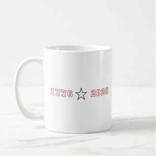 Caneca De Café 1776 2026 América 250 Anos Aniversário Patriótico 