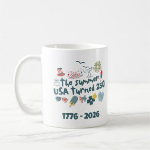 Caneca De Café 1776 - 2026 Retro 250º Aniversário 4 De Julho