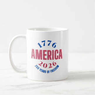 Caneca De Café 1776 AMERICA 2026 250 years freedom 