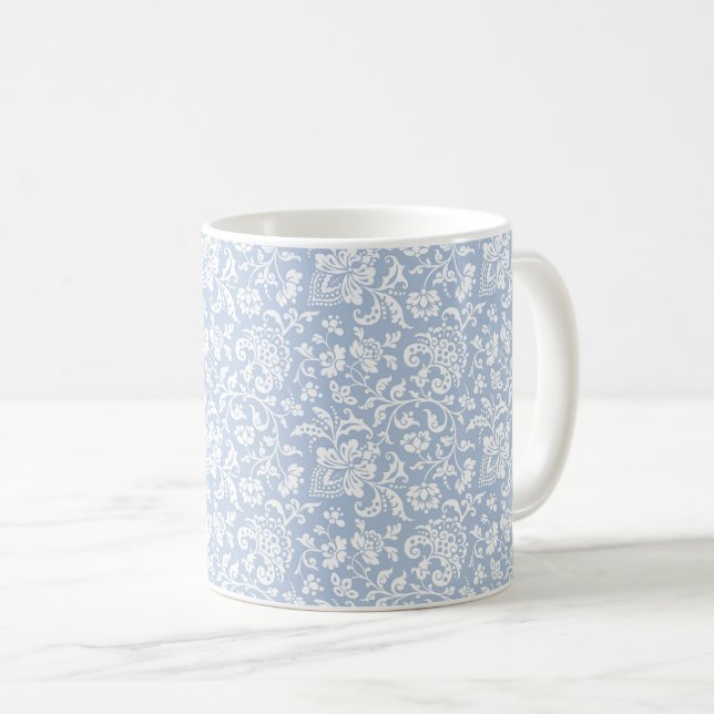 Caneca De Café 1860 - Placa de café azul pálida (Frente Esquerda)