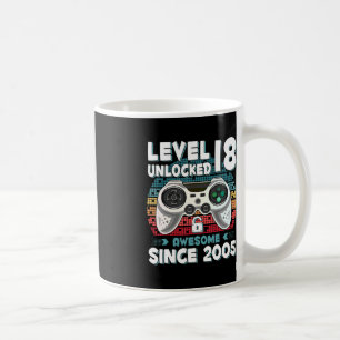 Caneca De Café 18 anos BDay Son Boy Gamer 18 anos Nascimento de 1