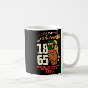 Caneca De Café 18 de junho de 1865 porque meus ancestrais são neg