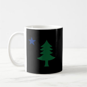 Caneca De Café 1901 Antiga primeira bandeira da árvore e estrela