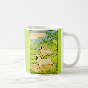 Caneca De Café 1914 dois cães correndo