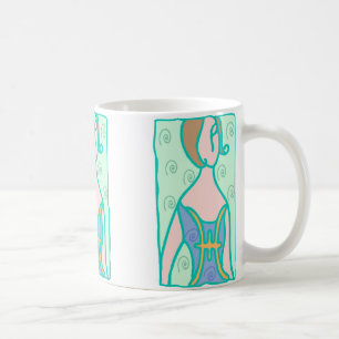 Caneca De Café 1920 mulher com símbolo verde roxo