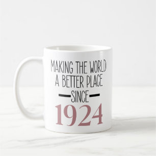 Caneca De Café 1924 Aniversário da 100 anos Mulheres presentes