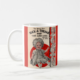 Caneca De Café 1930 Boneca de bebê Suck-a-Thumb