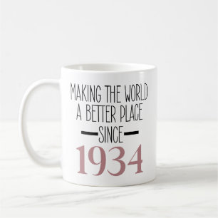 Caneca De Café 1934 Aniversário, 90, Mulheres