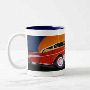 caneca de café 1957 chevy vermelha