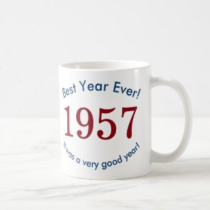 Caneca De Café 1957 ♥ Melhor Ano de Todos! Presente de 60º Aniver
