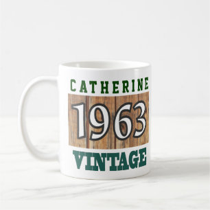 Caneca De Café 1963 Ano de Nascimento - Celebração de Aniversá