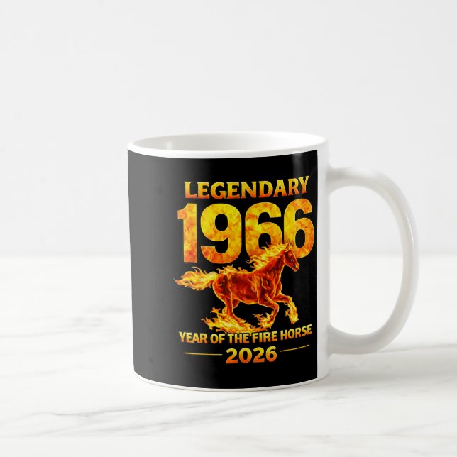 Caneca De Café 1966 Ano Cavalo de Fogo 60º Design (Direita)