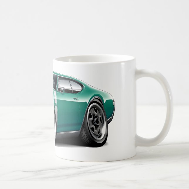 Caneca De Café 1968 carro Cerceta-Branco dos velhos 442 (Direita)
