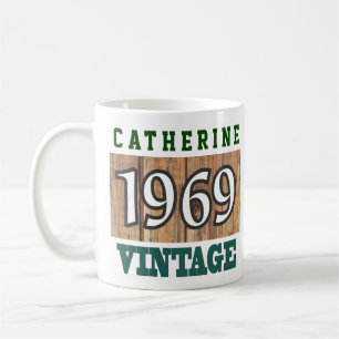 Caneca De Café 1969 Ano de Nascimento - Celebração de Aniversá