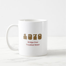 Caneca De Café 1970 Top Música, Ponte Sobre Água Turbulenta